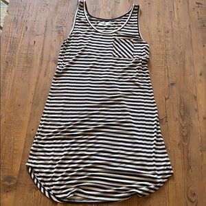 Kavu Leonora Cookies n Cream Stripe Tank Dress